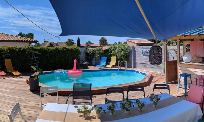 Pinet House | Villa with pool near the Mediterranean and pond of Thau