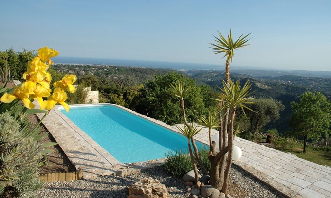Saint-Jeannet Villa | Villa With Private Pool, Sea Views And Mountains Views
