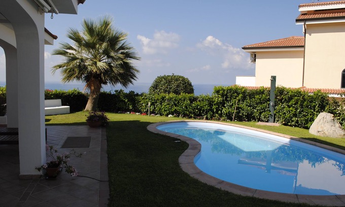 Diamante Villa | Villa with private pool terrace overlooking the sea, village and beach nearby