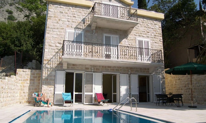 Kotor Villa | Villa with Private Pool and Sea Views, 60m from the sea between Kotor and Perast