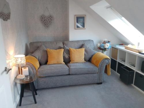 Newtown St Boswells House | Village life- Private Attic Suite - Living Room, Bedroom and Bathroom