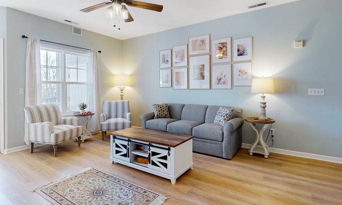 Rehoboth Beach Apartment | Villas at Bay Crossing retreat with pool & balcony - near beaches, shops, & golf
