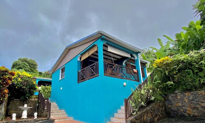 Riviere-Salee Villa | VILLAS PAMEYAQUE/LA YAQUE with swimming pool and superb view of the Caribbean Sea