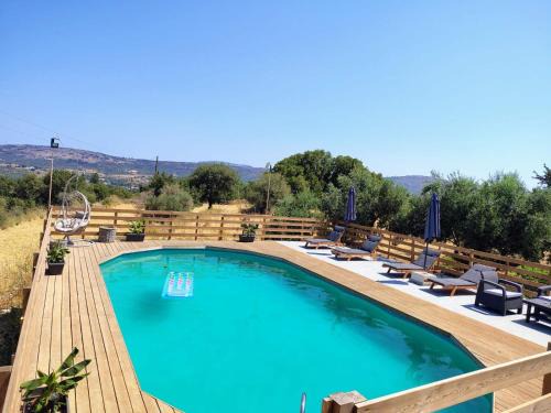 Apokoronas House | Vrisses Cretan Retreat -Pool -Mountain View