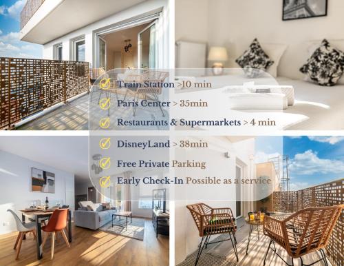 Champigny-sur-Marne Apartment | Vue Panoramique Gare à 10min Parking Privé