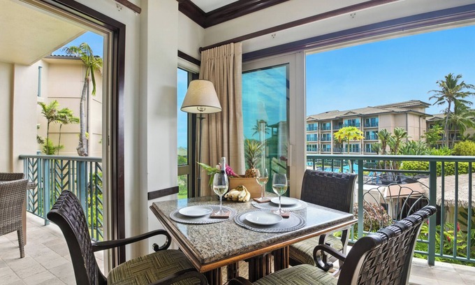 Wailua Condo | Waipouli Beach Resort B202 - Resort Pool, Waterslides, AC, & Steps to Beach Fun!