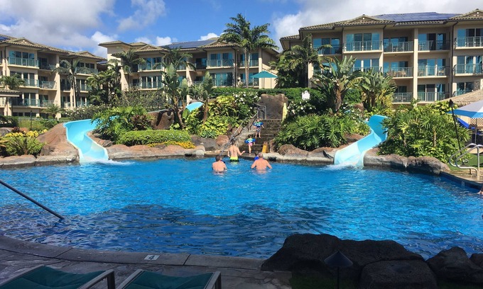 Wailua Resort | Waipouli Beach Resort Luxurious 5 Star Ocean Front Complex A-201 Pool and AC