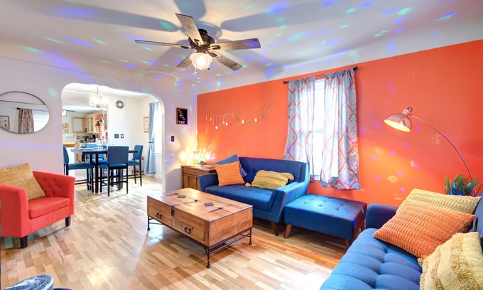 Central Colorado Springs House | WALK to Downtown COS - Pet-Friendly, Fully Fenced Yard, Nintendo,Fire Pit & BBQ.