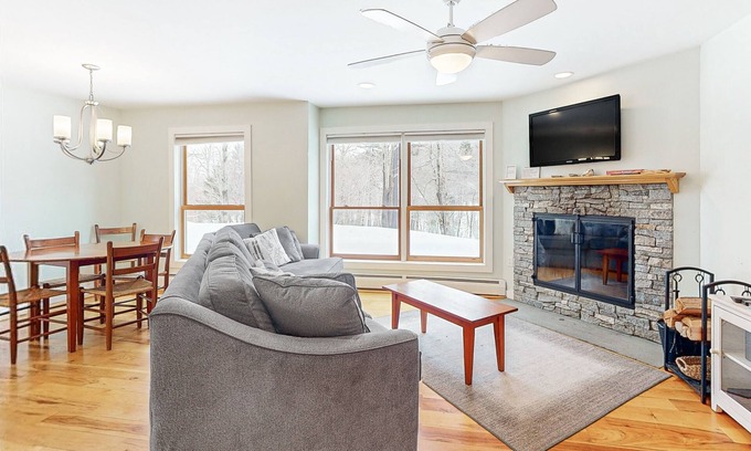 Central Vermont- Killington Condo | Walk-to-lifts, ski-in trail condo, sauna, indoor pool, hot tub, gym, w/d