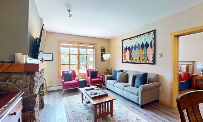Copper Mountain Village Condo | Walk to slopes - Village condo with balcony, views, hot tubs, & gym