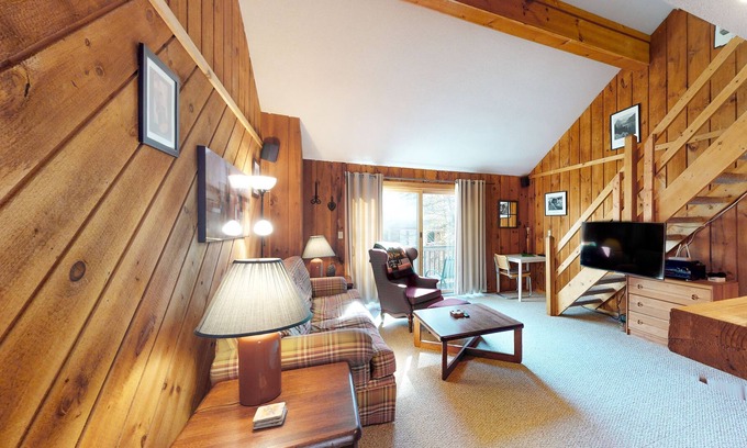 West Dover House | Warm & woodsy retreat with a fireplace, washer/dryer, heated pool & fitness room