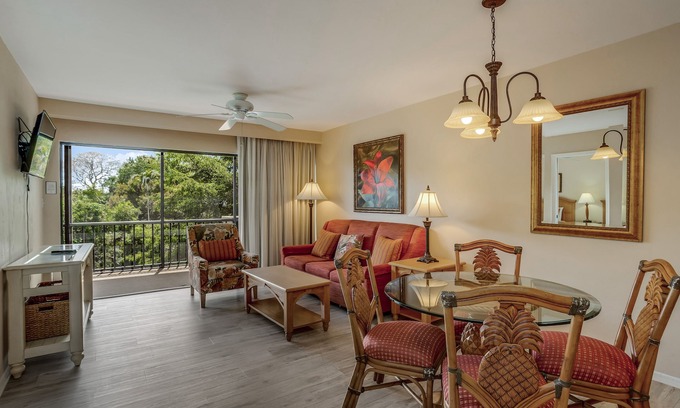 Park Shore Condo | Water view condo with WiFi, screened balcony, pool, tennis, & on-site dining