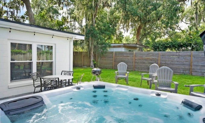 St. Augustine South House | Water View, Hot Tub, Games, Fire Pit, Boat Parking