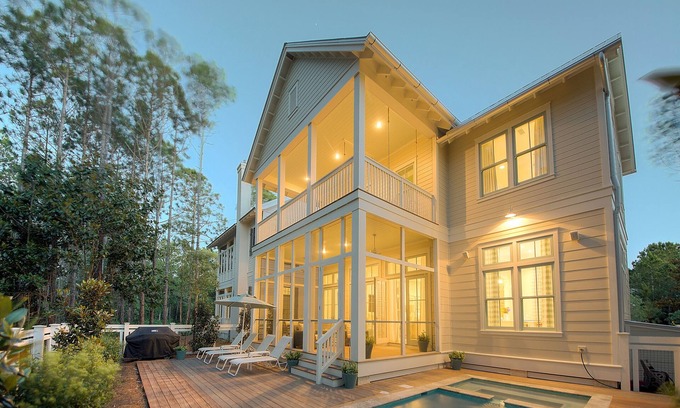 Watercolor House | Watercolor 5 bedroom home w/pool and spa, Gem cart, great location!