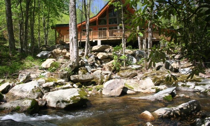 Banner Elk House | Waterfalls and Trout Fishing, Secluded Streamside Home on 82 Acres