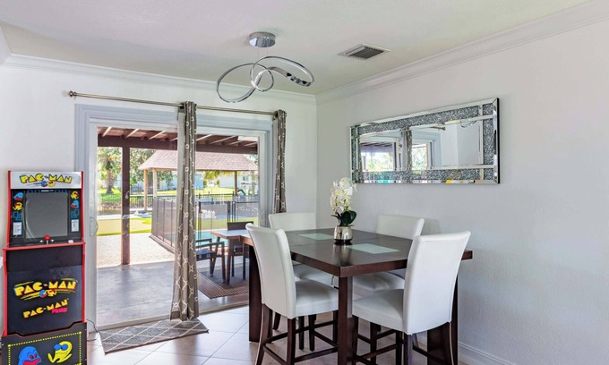 Miami Gardens House | Waterfront 3BR with Pool, Tiki Hut & Mini Golf
