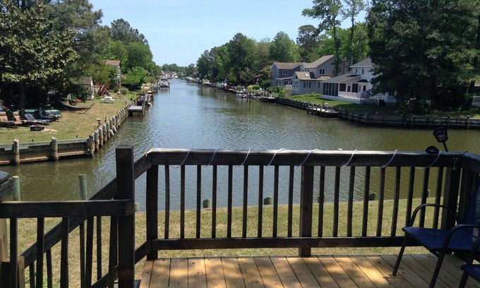 Ocean Pines House | waterfront beach retreat with boat dock