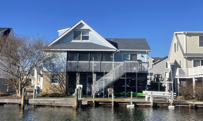 Fenwick Island House | Waterfront Beach House in Fenwick, 3 Decks, Linens, Dock, Bikes, Kayaks, SUPs