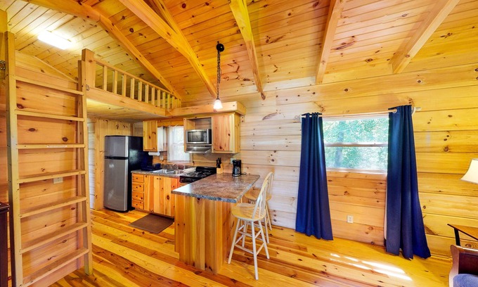 Leesville House | Waterfront cabin on two acres with dock and firepit