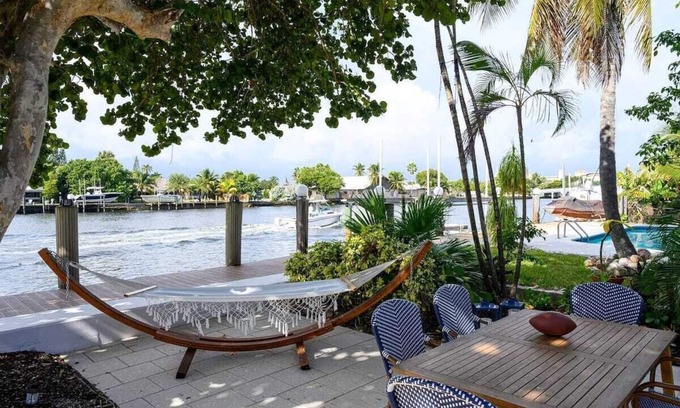 Pompano Beach Condo | Waterfront condo with pool, 1 block to the beach!