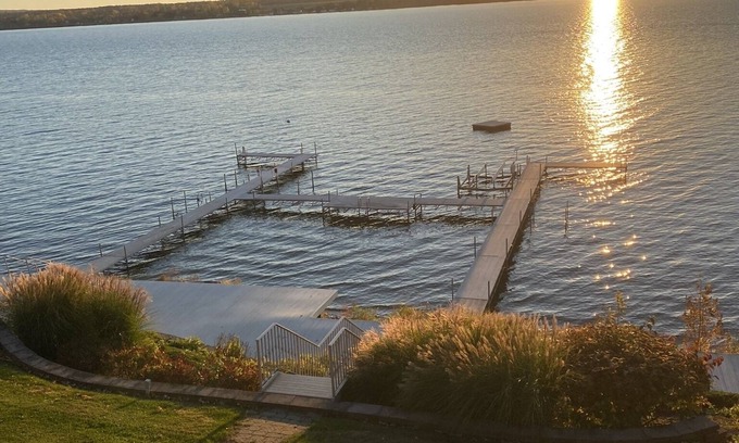 Town of Owasco Cottage | Waterfront Cottage, Large Dock Access, Beautiful Deck Views, Dog Friendly!