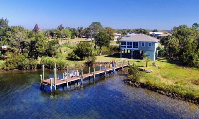 Crystal River House | Waterfront Crystal River Ozello Island Home - private dock/pier and sunset views