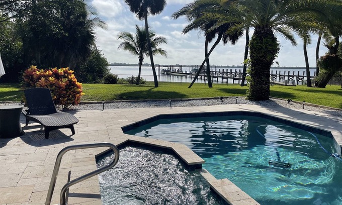 Vero Beach House | Waterfront, fish from dock, 4 min to beach, Private Pool, Dock and beach