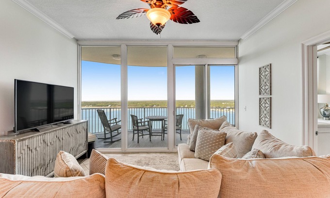 Gulf Shores Condo | Waterfront getaway near the beach w/ shared pool/hot tub, WiFi & scenic balcony