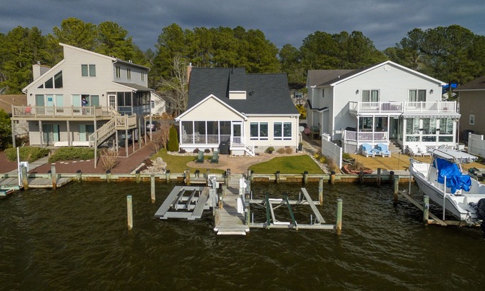 Ocean Pines House | Waterfront Getaway with Sunsets and Bald Eagles for Company