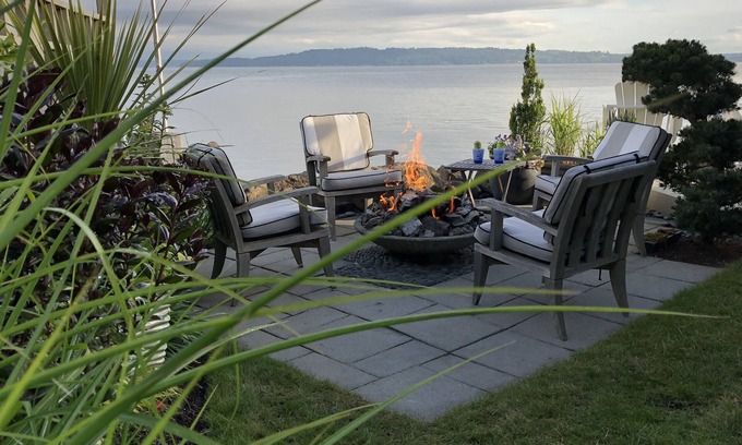 Three Tree Point House | Waterfront Guesthouse - Stunning Water & Mountain Views plus Fire Pit