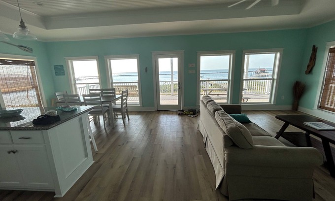Grand Isle House | Waterfront Home w/400' Fishing Pier. Crab & Fish off the Pier w/Boat Access.