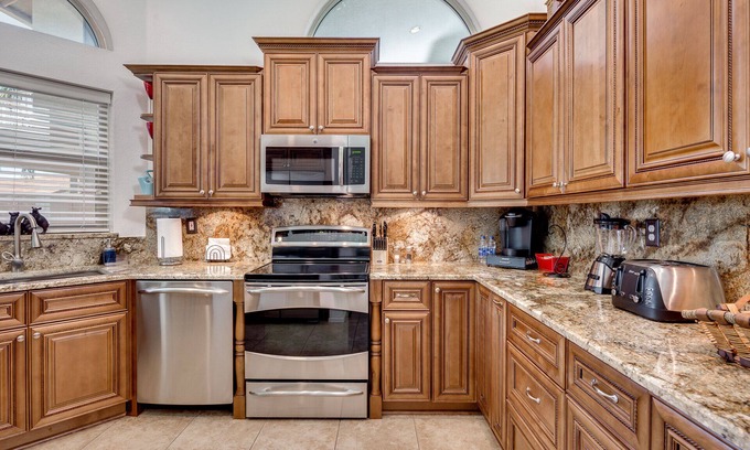 Arrowhead Ranch House | Waterfront Home w/Heated Pool and 1 Garage Spot Near Shops!