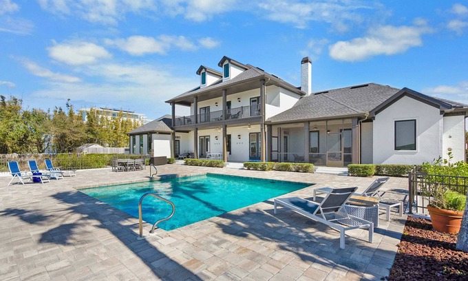 Crescent Beach House | Waterfront Home w Patio, Heated Pool, Dock, Beach