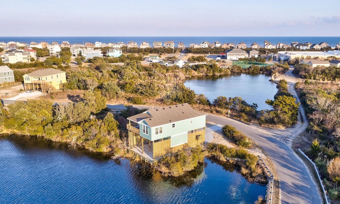 Avon House | Waterfront home with deck, pool, & tennis - short walk to the beach