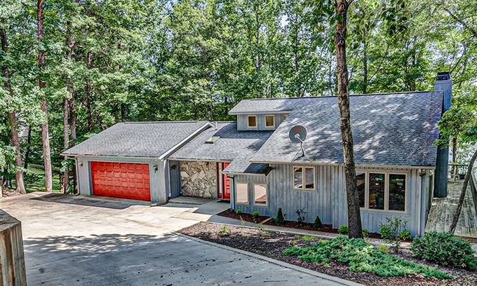 Moneta House | Waterfront home with private dock, lake views, kayaks, paddleboat, & pool table