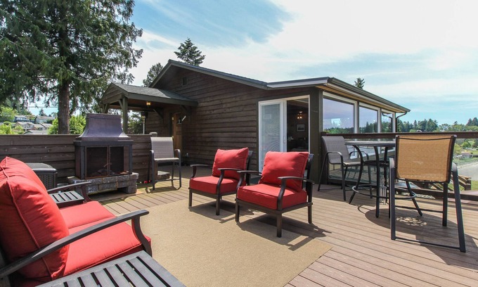 Freeland House | Waterfront Home with Stunning Natural Views, Large Outdoor Dining Areas