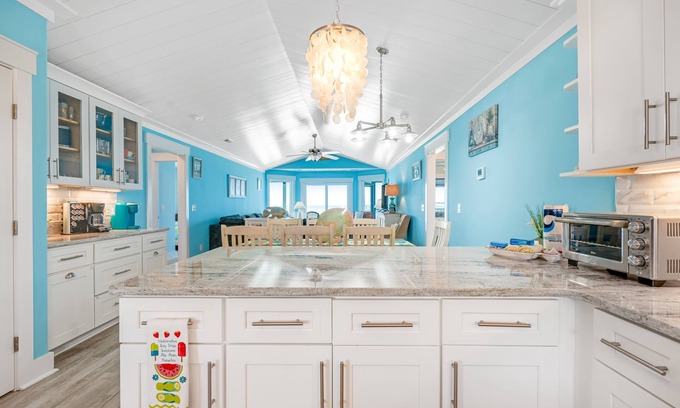 Long Beach House | Waterfront home with gated deck, dog friendly, outdoor shower, games, & W/D