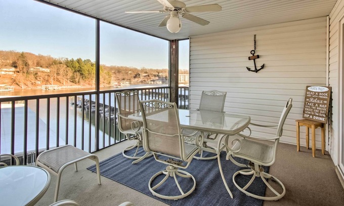 Lakeland Condo | Waterfront Lake Ozark Condo with Boat Slip!