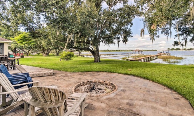 Lake Placid House | Waterfront Lake Placid Home with Dock and Fire Pit