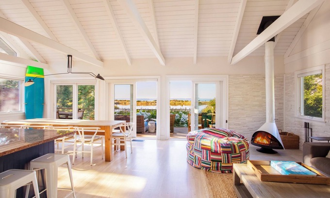 Lion Head Beach House | Waterfront Modern Retreat - Heated Pool & Spa