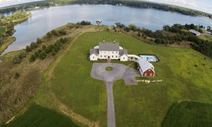 Wittman House | Waterfront Oyster Farmhouse Built 2018 with Pool/Fence and Dock-23 private acres