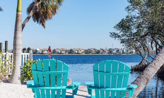 Bradenton Beach House | Waterfront paradise, walking distance to beach! Private heated pool!