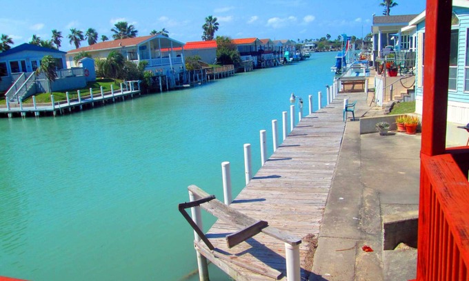 Port Isabel House | Waterfront Park Model Home w/ patio & shared pools, hot tub, tennis - dog OK