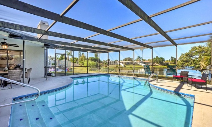 Regency Park House | Waterfront Port Richey House with Heated Pool!