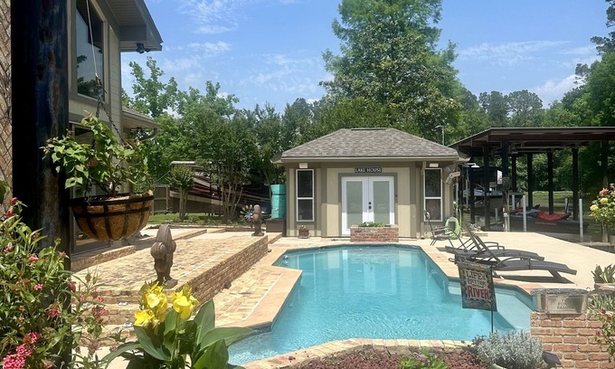 Springfield House | Waterfront Retreat with Pool, Hot Tub & Boat Access on the Tickfaw River