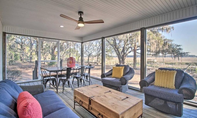 Valona House | Waterfront Stunning Marsh Home- Private Dock