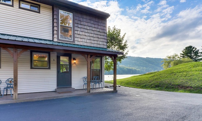 McHenry House | Waterfront Townhouse with Dock and Well-Appointed Deck - Close to Skiing