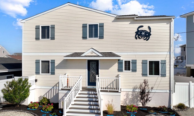 Beach Haven West House | Waterfront w/dock & hot tub, bring your boat/jet ski-5 minutes from beach-LBI!