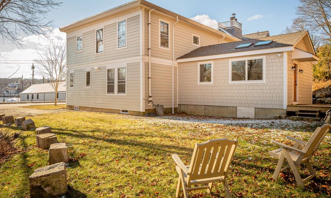 Camden House | Waterfront, walkable, updated home with harbor views & partial AC