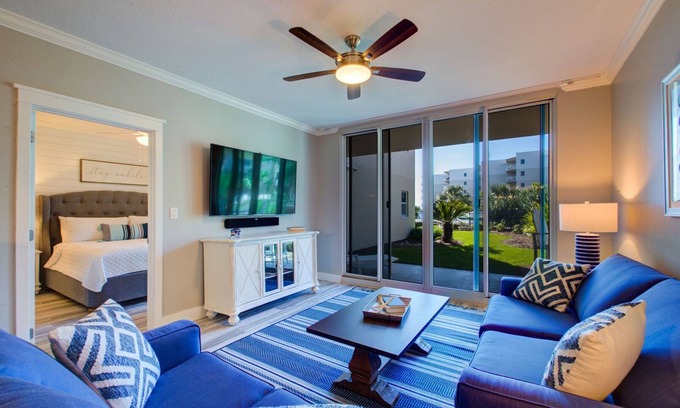 Fort Walton Beach Condo | Waterscape A216 ~ 2 Bedroom + Bunkroom, 2.5 Bath ~ Sleeps 8 ~ Ground floor near all the action!